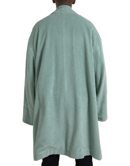 Dolce &amp; Gabbana Blue Double Breasted Corduroy Cotton Jacket