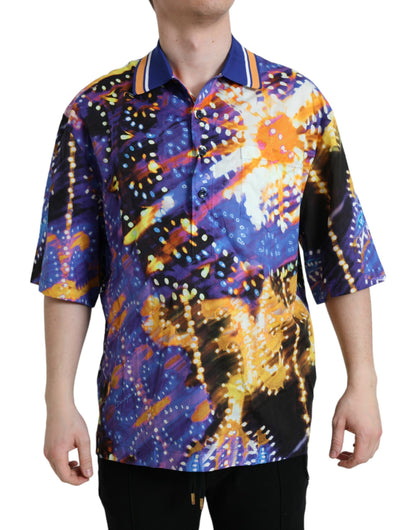 Dolce &amp;amp; Gabbana Multicolor Luminarie Print bomull Casual Shirt