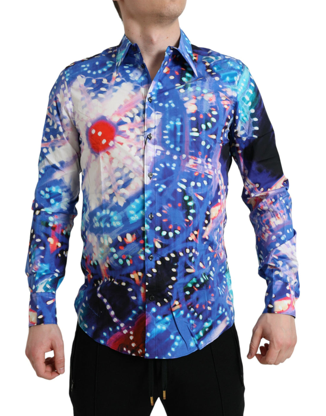 Dolce &amp;amp; Gabbana Multicolor Luminarie Slim MARTINI-skjorta