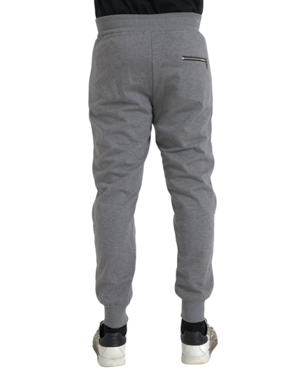 Dolce &amp;amp; Gabbana Grå Bomull Jogger Skinny Träningsbyxor