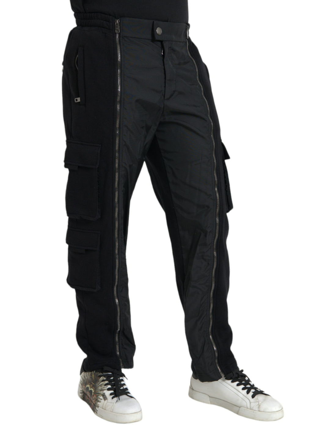 Dolce &amp;amp; Gabbana svarta skinny byxor i bomullsblandning