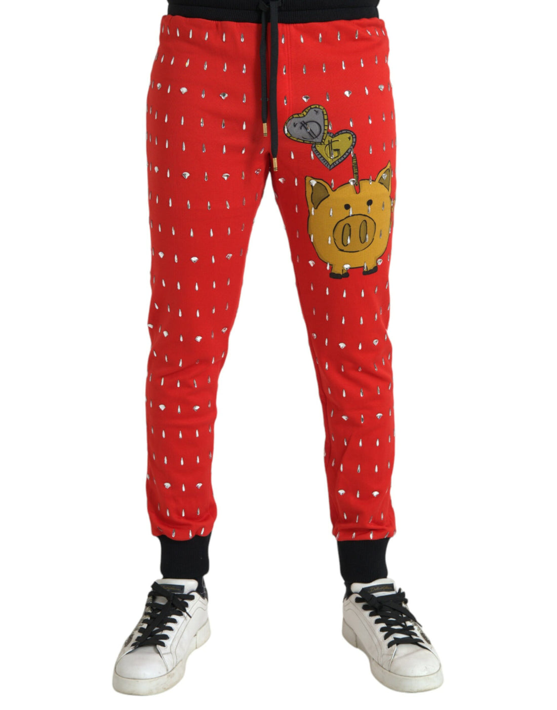 Dolce &amp;amp; Gabbana Röda Grisens År Jogger Träningsbyxor Byxor