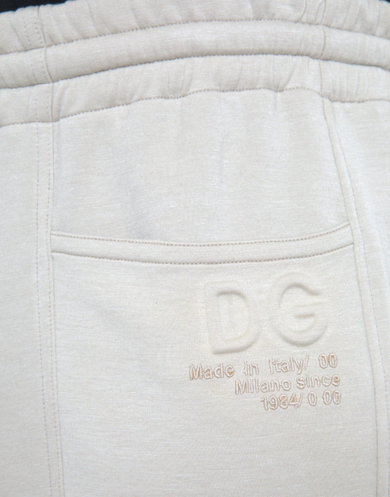Dolce &amp; Gabbana Off White Viscose Cargo Jogger Sweatpants Pants