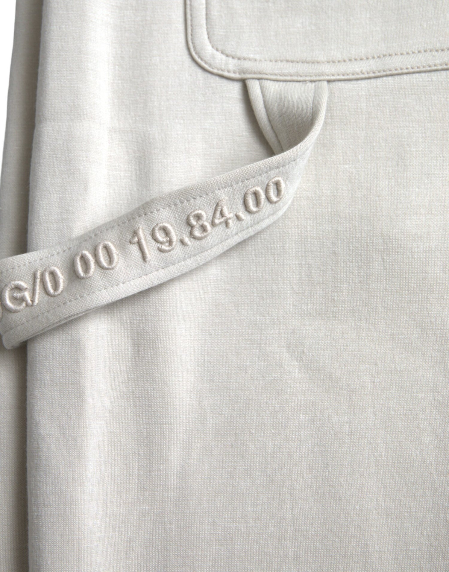 Dolce &amp; Gabbana Off White Viscose Cargo Jogger Sweatpants Pants