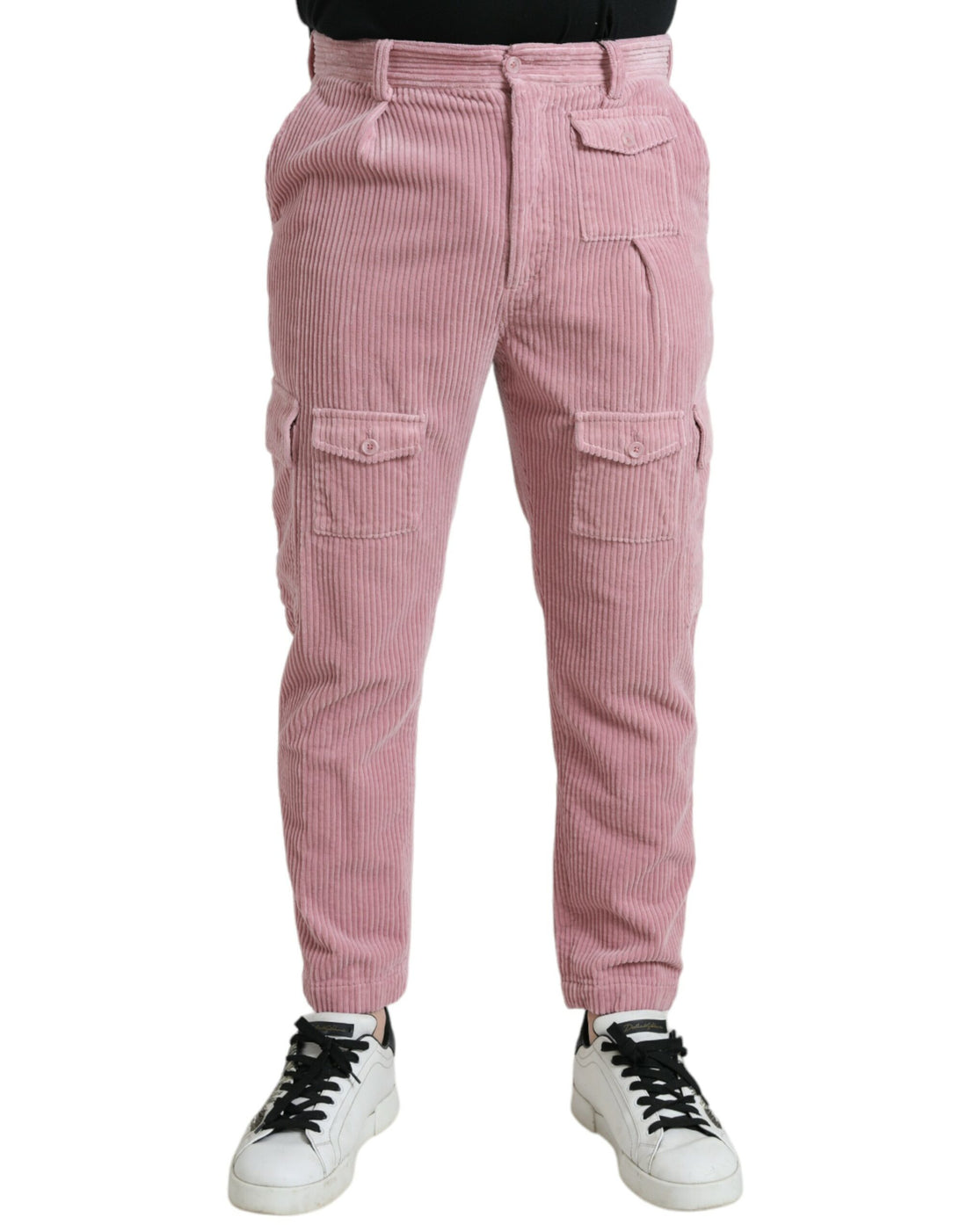 Dolce &amp;amp; Gabbana Rosa skinny cargojeans i manchester i bomull och stretch