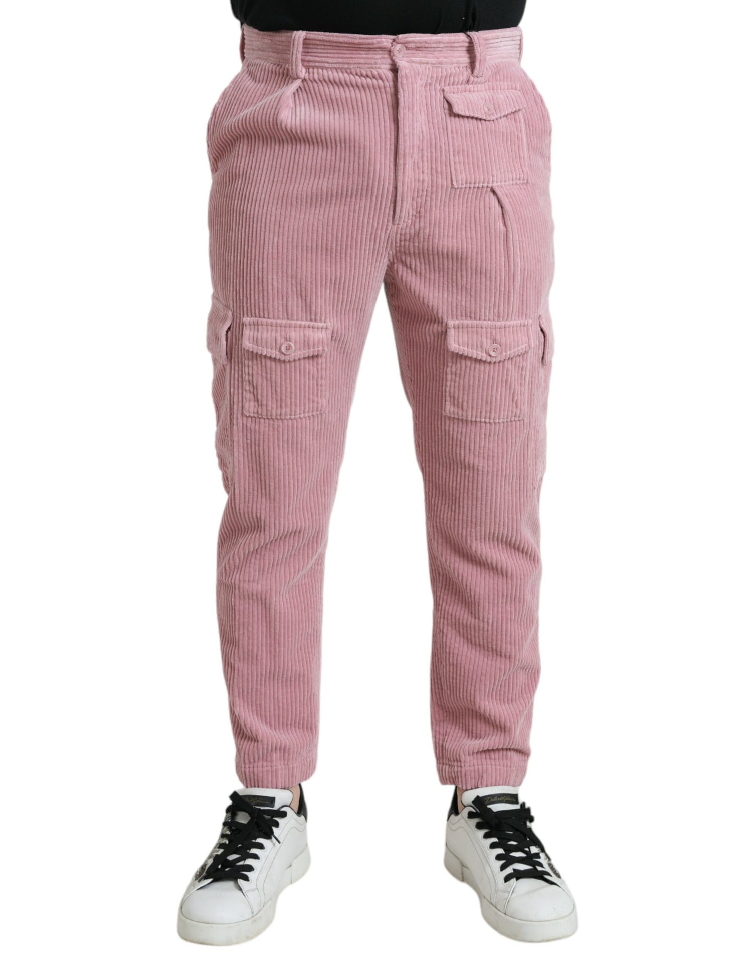 Dolce &amp;amp; Gabbana Rosa skinny cargojeans i manchester i bomull och stretch