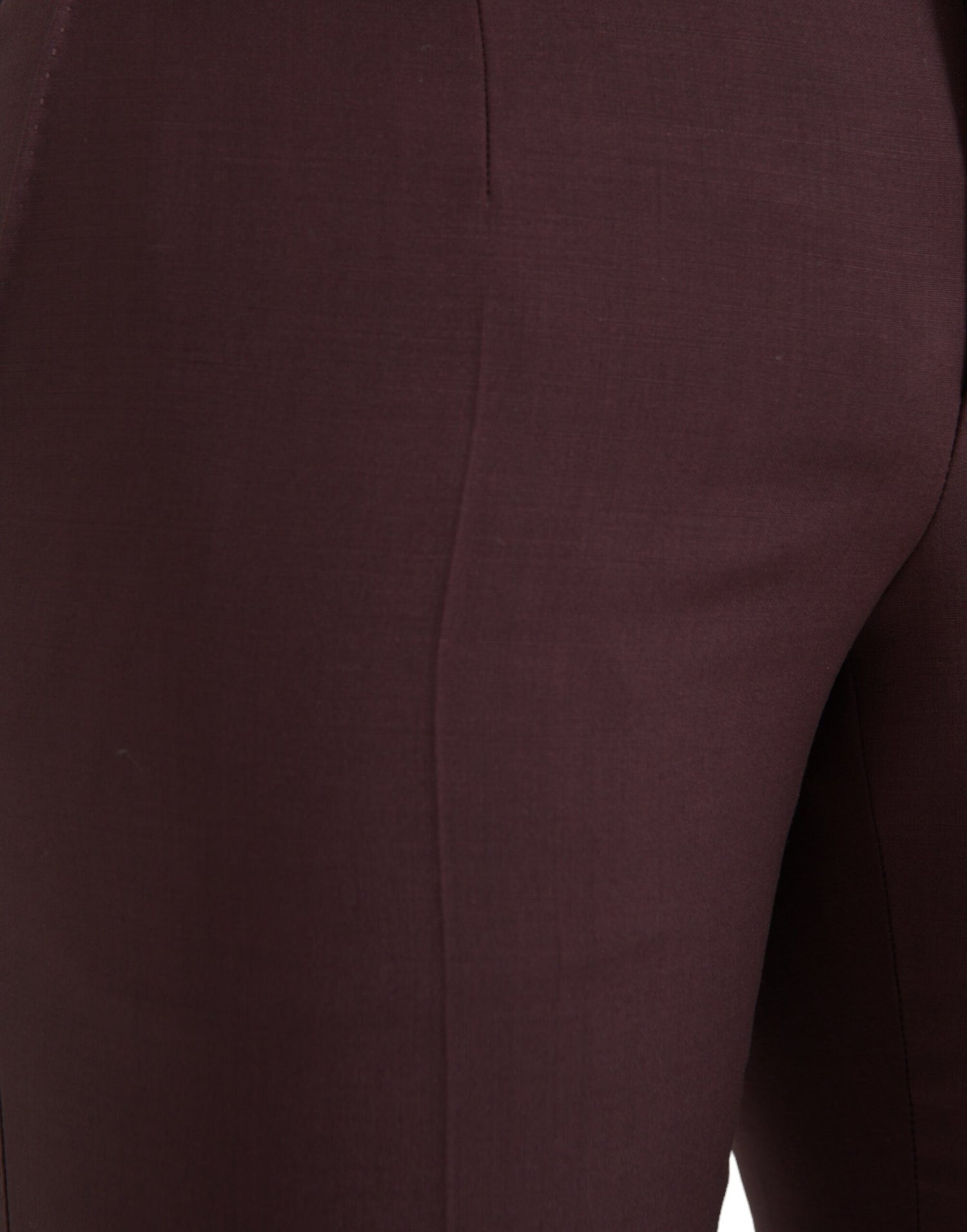 Dolce &amp; Gabbana Maroon Wool Men Slim Fit Dress Pants