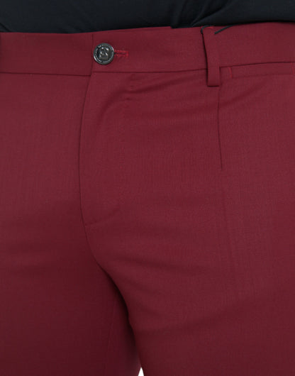 Dolce &amp; Gabbana Red Wool Men Slim Fit Dress Pants