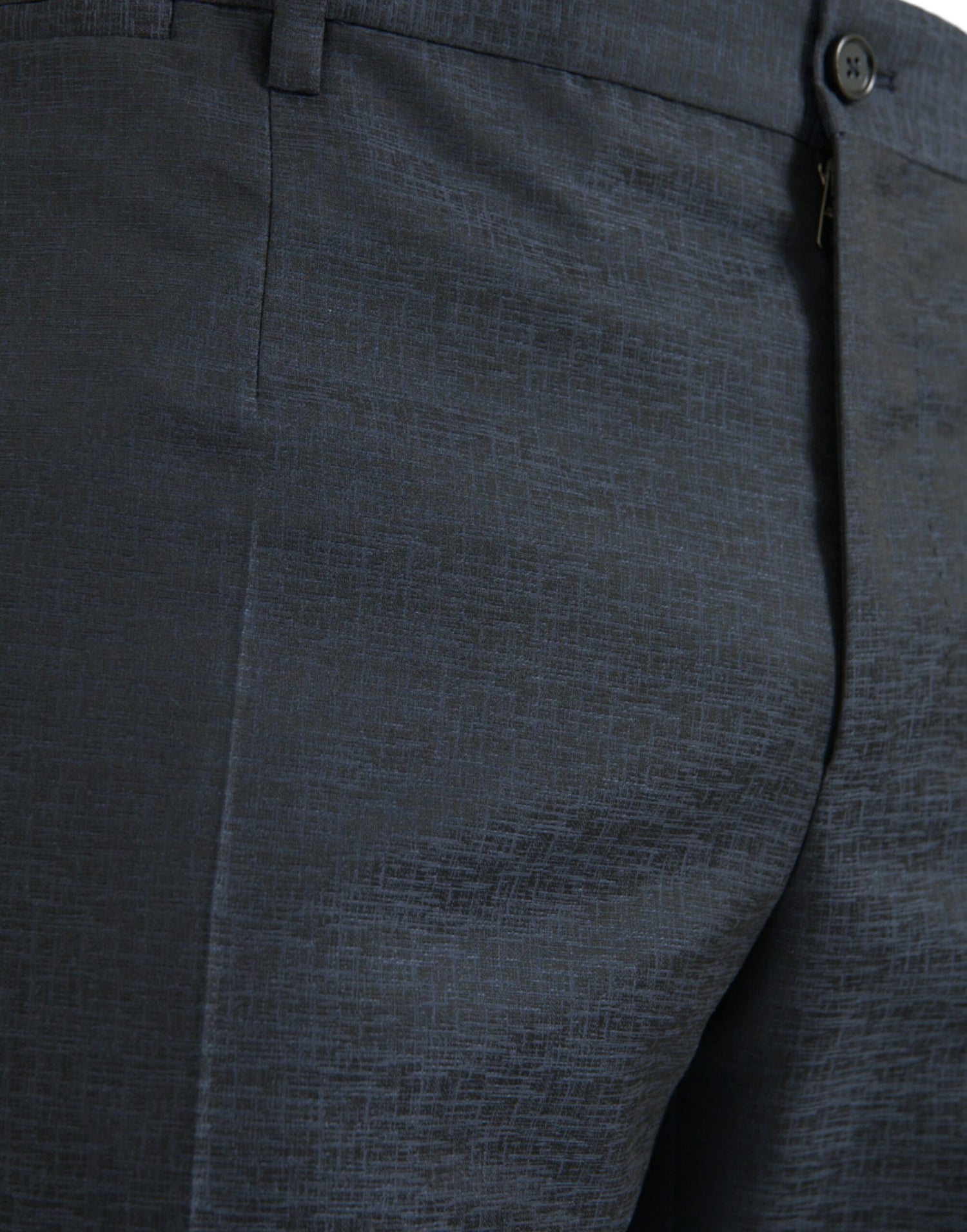 Dolce &amp; Gabbana Blue Wool Men Skinny Dress Pants