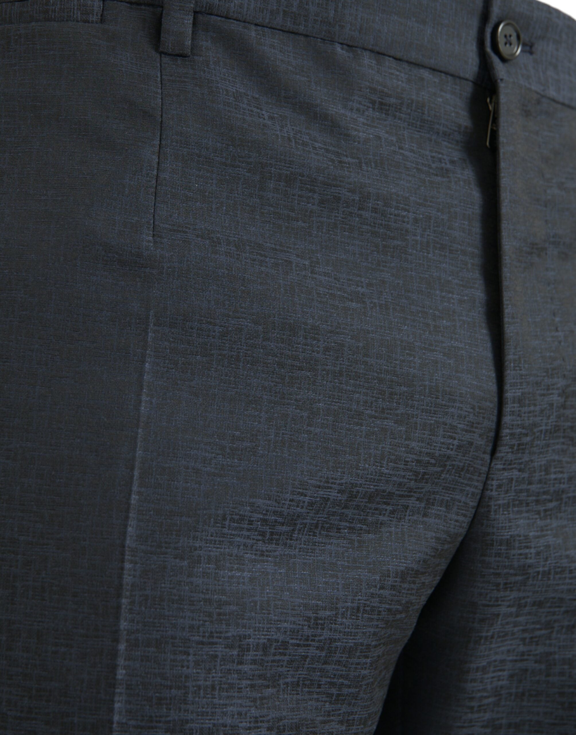Dolce &amp; Gabbana Blue Wool Men Skinny Dress Pants