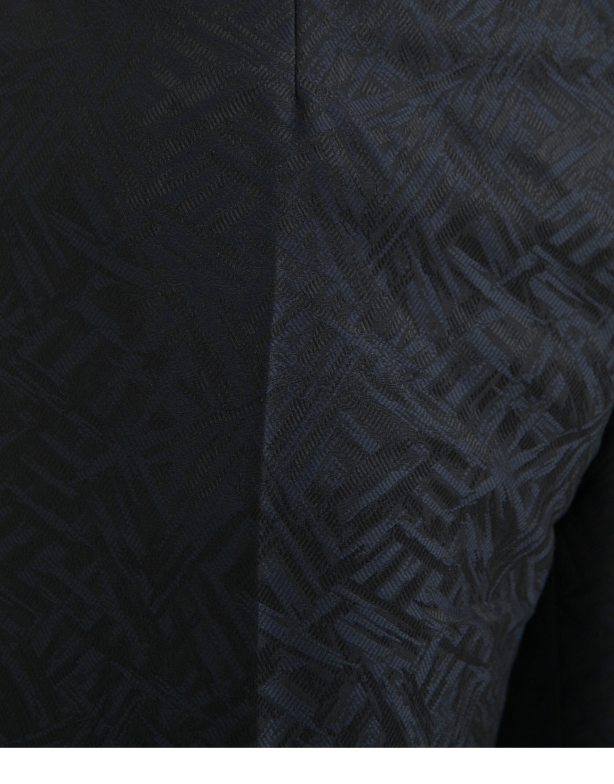 Dolce &amp; Gabbana Blue Brocade Wool Skinny Men Dress Pants