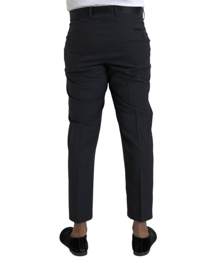 Dolce &amp; Gabbana Blue Wool Men Skinny Dress Pants