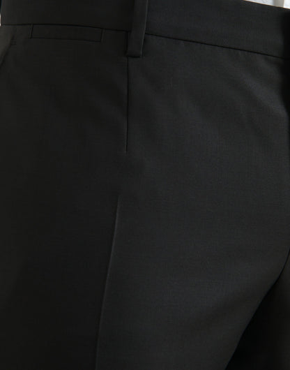 Dolce &amp; Gabbana Black Wool Silk Skinny Dress Pants