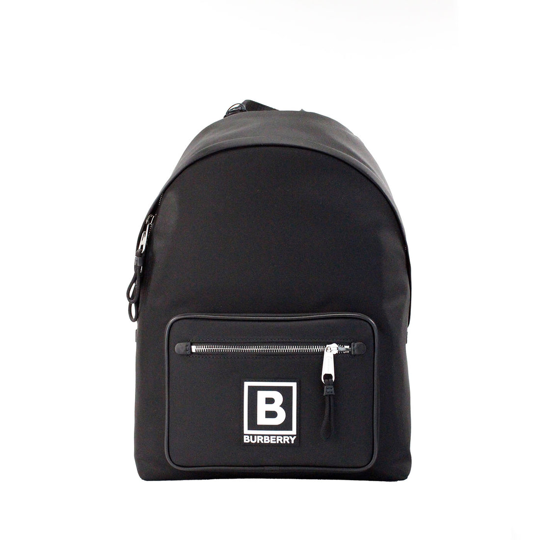 Burberry Abbeydale Branded Stamp svart nylonryggsäck med axelrem