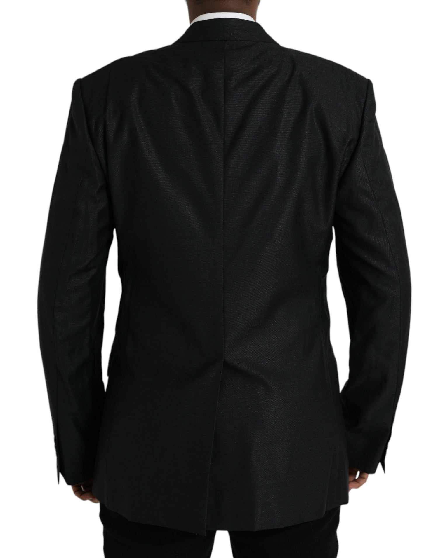 Dolce &amp; Gabbana Black Wool Notch SingleBreasted Coat Blazer