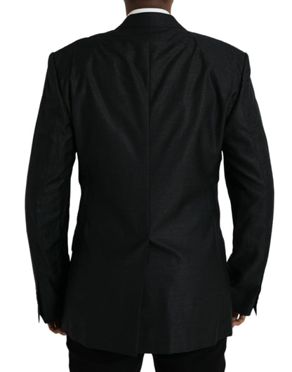 Dolce &amp; Gabbana Black Wool Notch SingleBreasted Coat Blazer