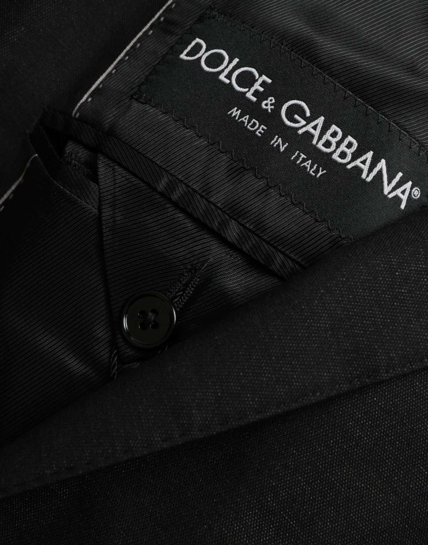 Dolce &amp; Gabbana Black Wool Notch SingleBreasted Coat Blazer