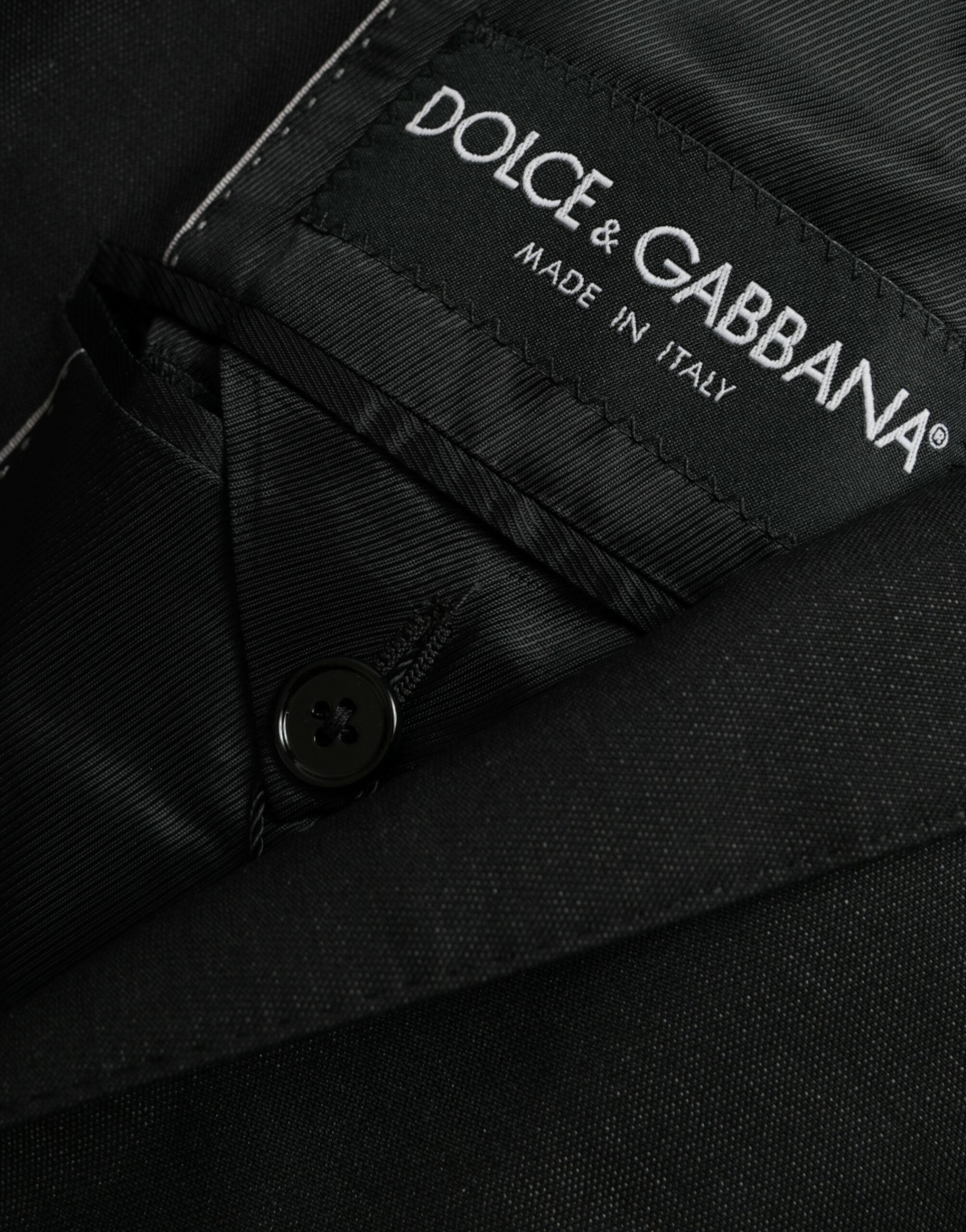 Dolce &amp; Gabbana Black Wool Notch SingleBreasted Coat Blazer