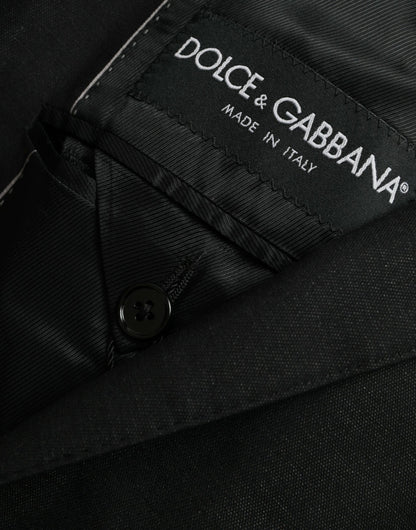 Dolce &amp; Gabbana Black Wool Notch SingleBreasted Coat Blazer