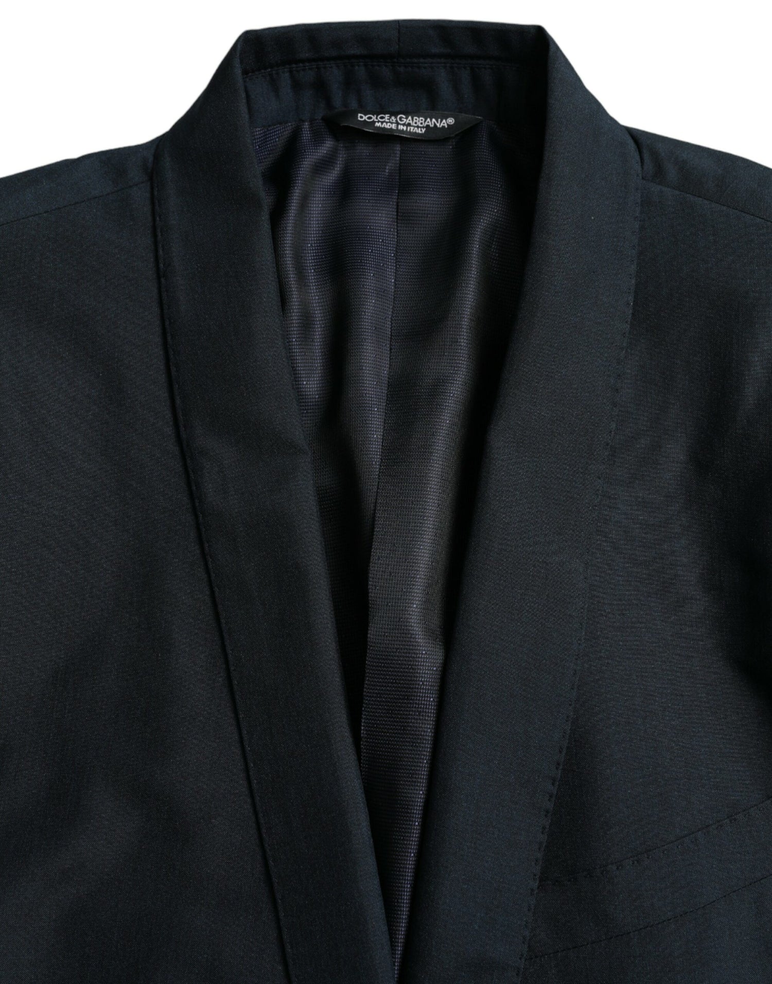 Dolce &amp; Gabbana Blue GOLD Notch Single Breasted Coat Blazer