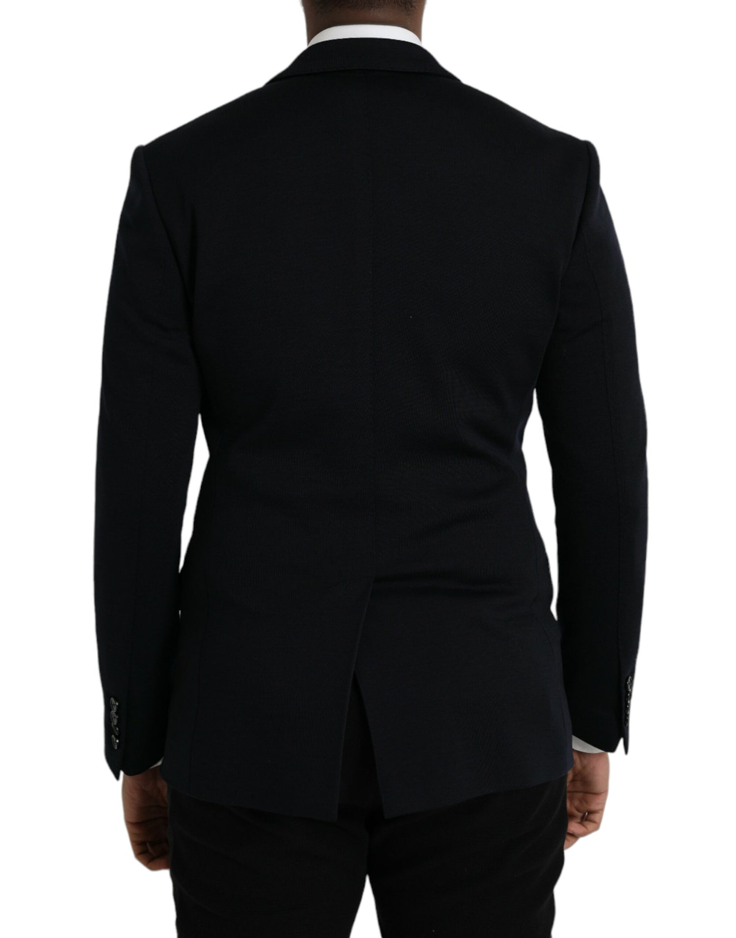 Dolce &amp; Gabbana Black Wool Notch Single Breasted Coat Blazer