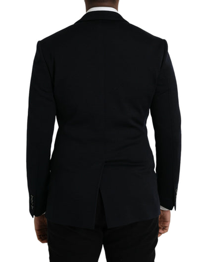 Dolce &amp; Gabbana Black Wool Notch Single Breasted Coat Blazer