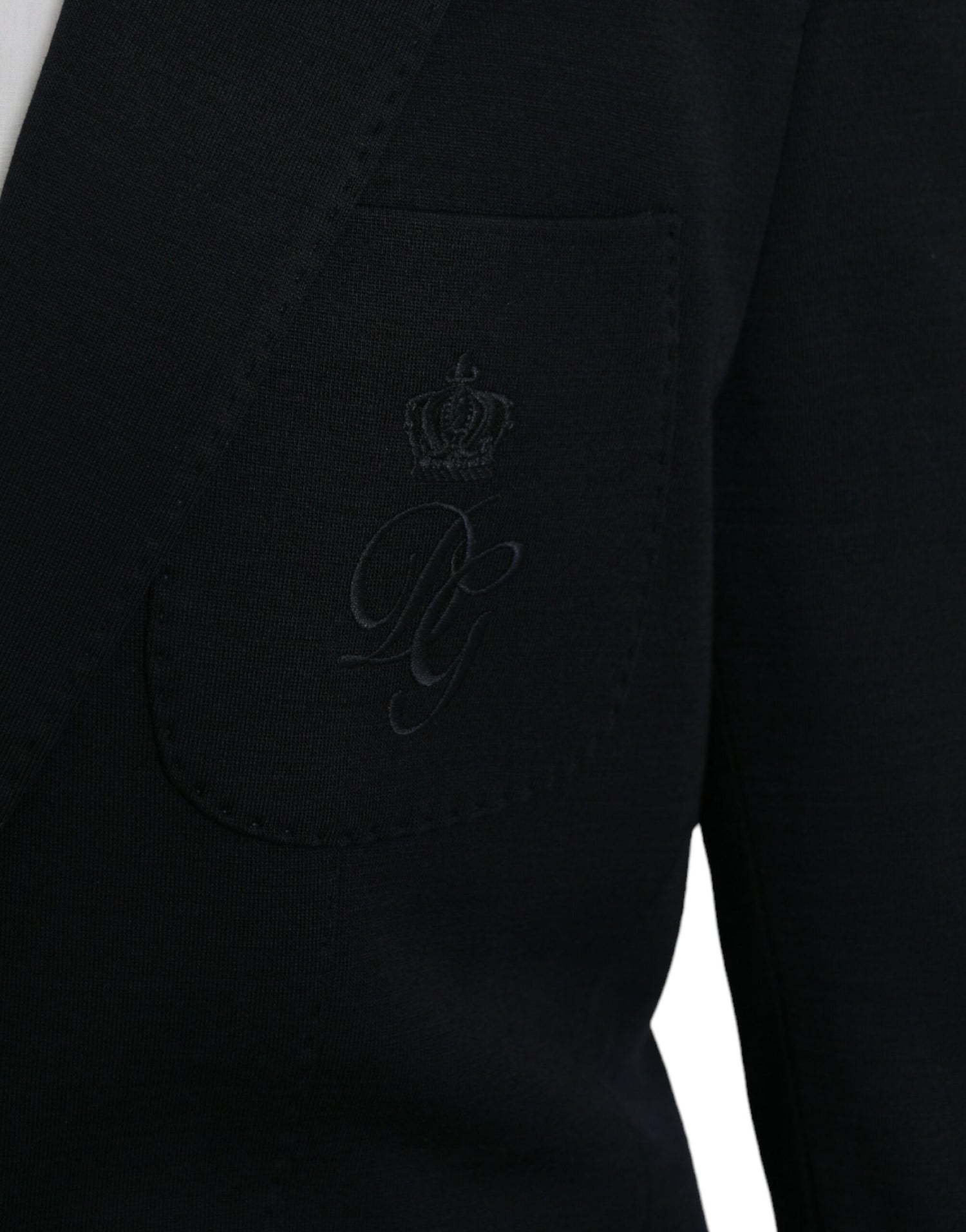 Dolce &amp; Gabbana Black Wool Notch Single Breasted Coat Blazer