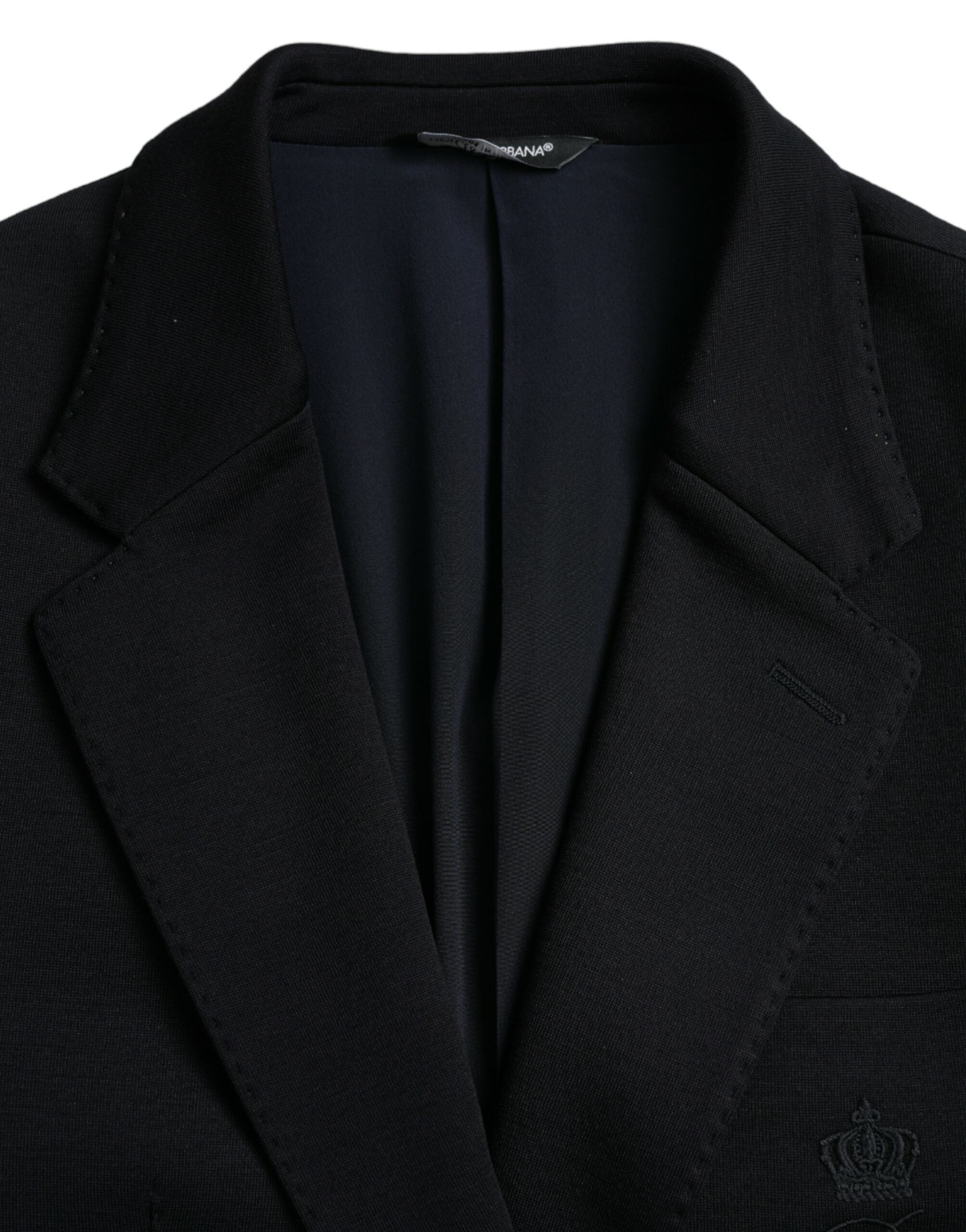 Dolce &amp; Gabbana Black Wool Notch Single Breasted Coat Blazer