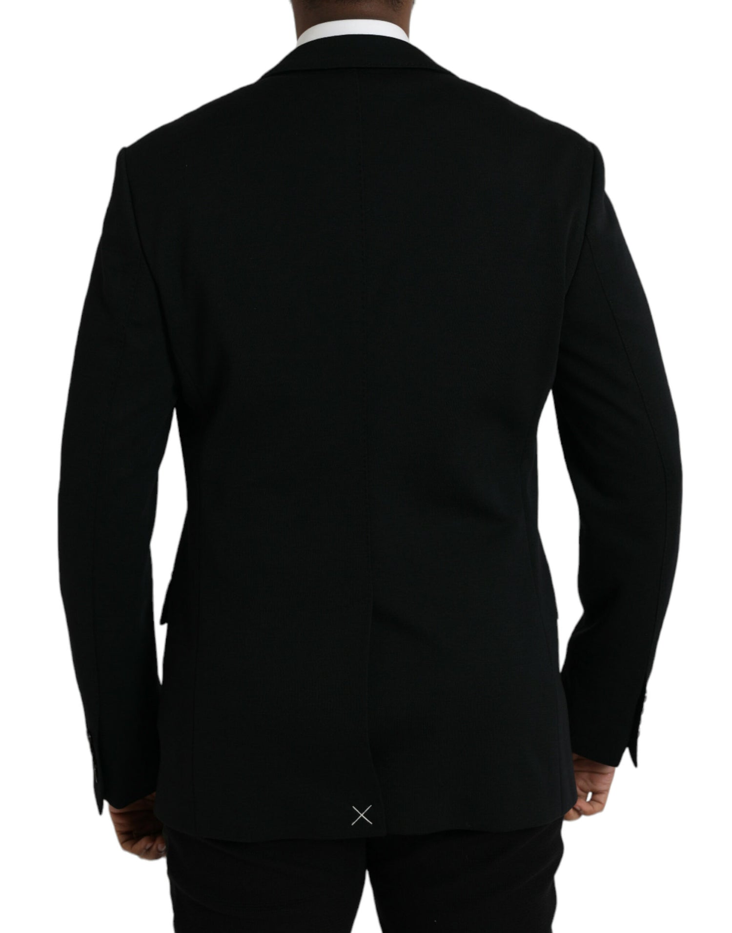 Dolce &amp; Gabbana Black Wool Single Breasted Coat Blazer