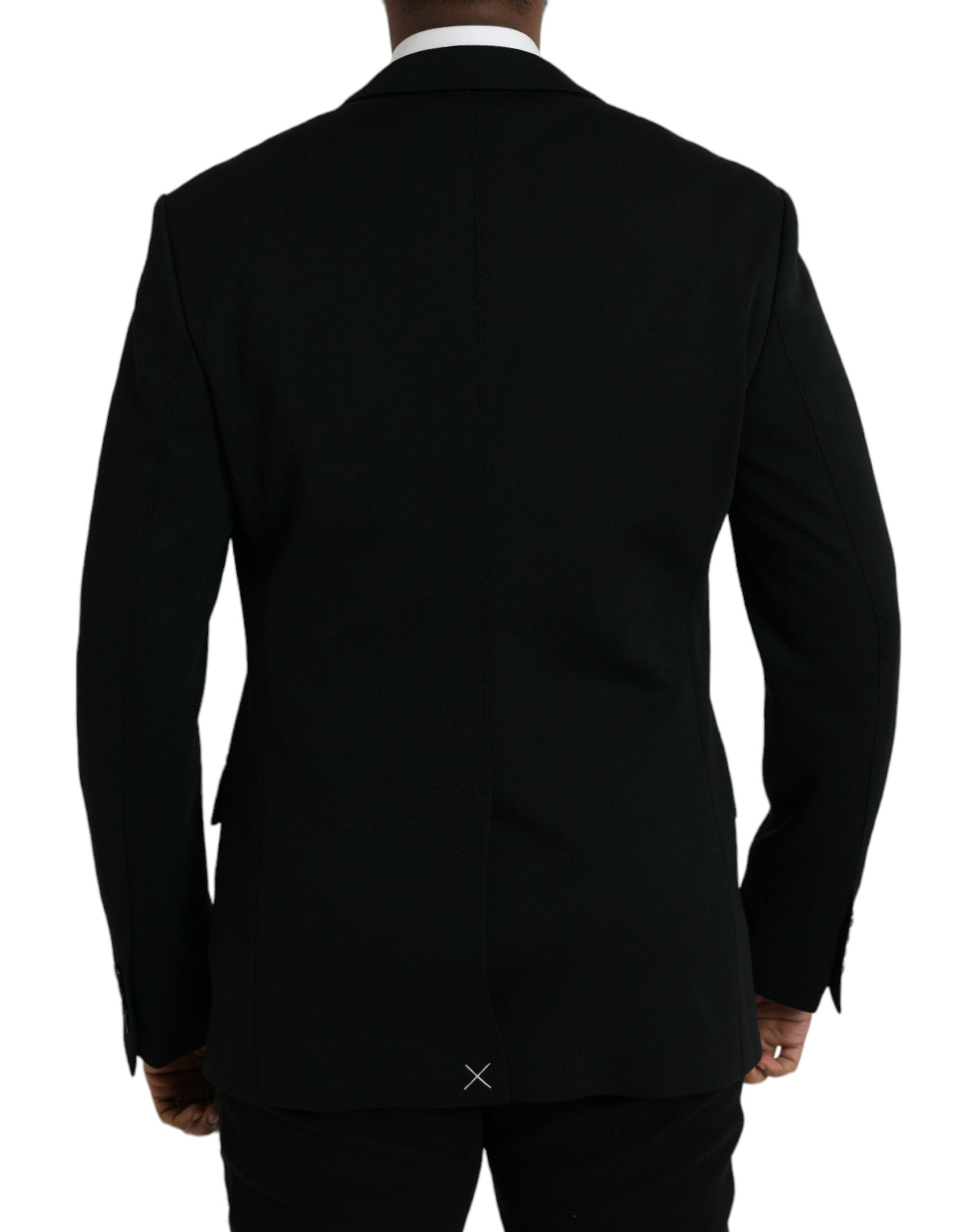 Dolce &amp; Gabbana Black Wool Single Breasted Coat Blazer