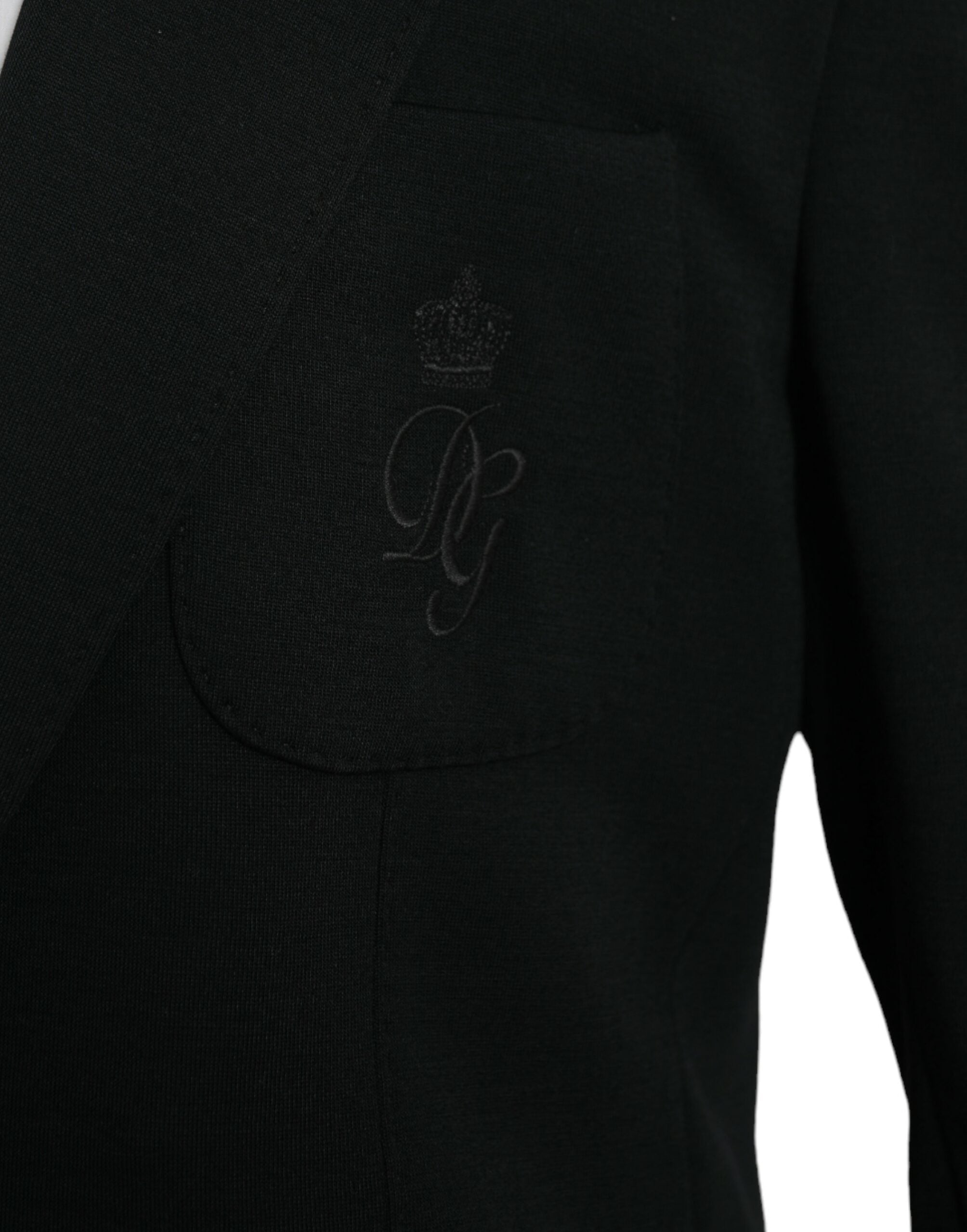 Dolce &amp; Gabbana Black Wool Single Breasted Coat Blazer