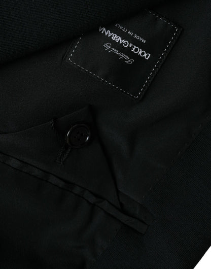 Dolce &amp; Gabbana Black Wool Single Breasted Coat Blazer