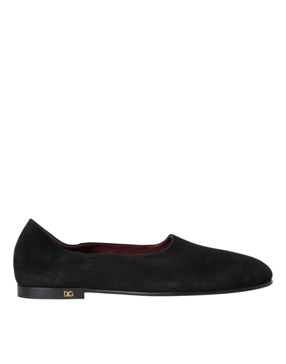 Dolce &amp;amp; Gabbana svarta mockaloafers för formella klänningar slip-on-skor