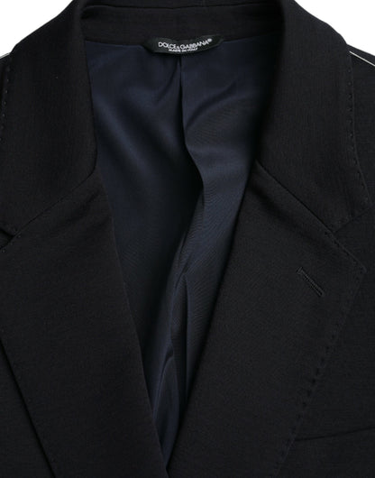 Dolce &amp;amp; Gabbana Svart Ull Enkelknäppt Kavaj