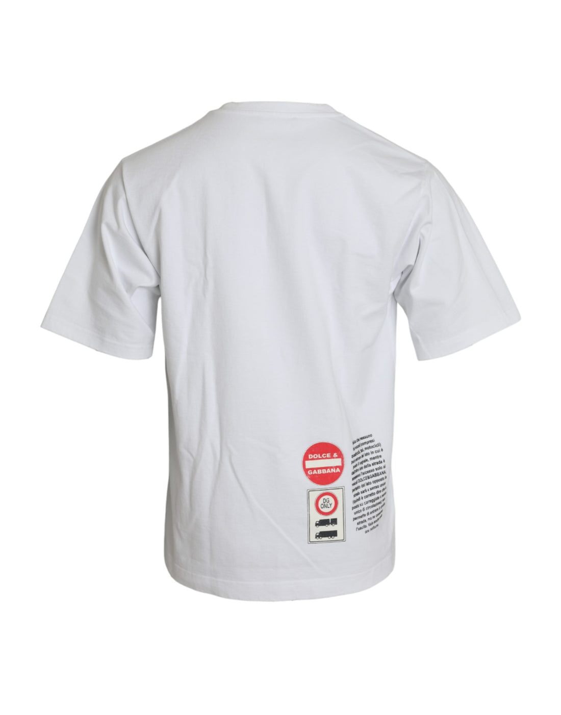 Dolce &amp;amp; Gabbana Vit Amor Heart Bomull Rundringad Kortärmad T-shirt