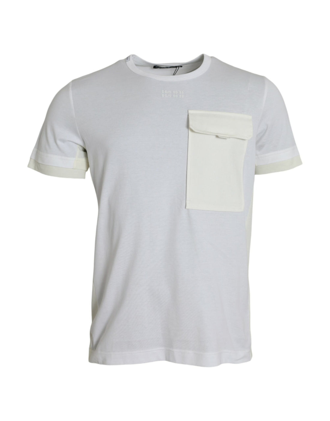 Dolce &amp;amp; Gabbana Vit bomulls-t-shirt med korta ärmar och fickor