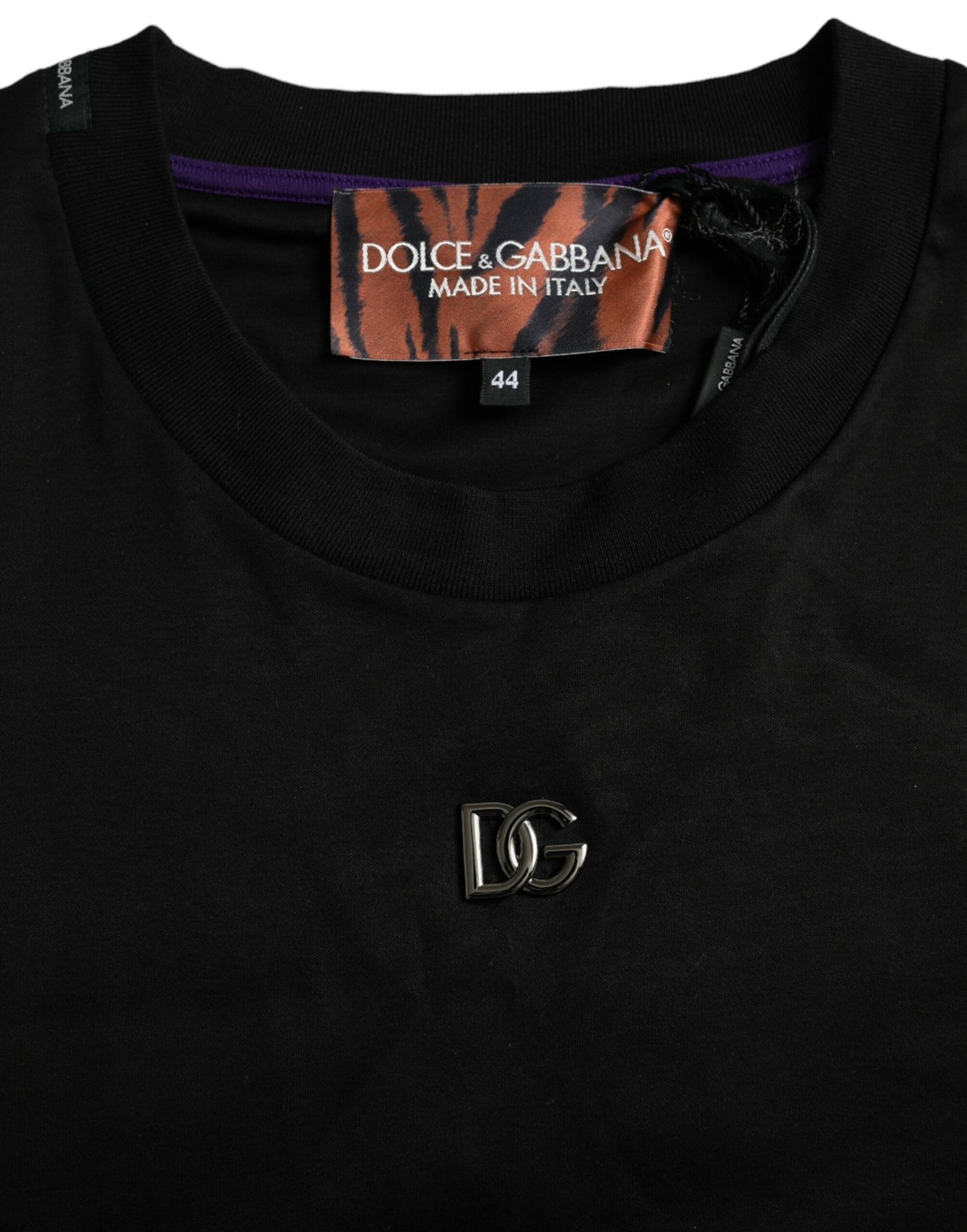 Dolce &amp; Gabbana Multicolor Tiger Print Cotton Short Sleeves T-shirt