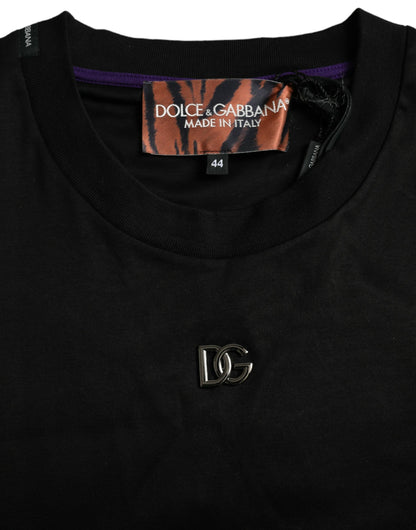 Dolce &amp; Gabbana Multicolor Tiger Print Cotton Short Sleeves T-shirt