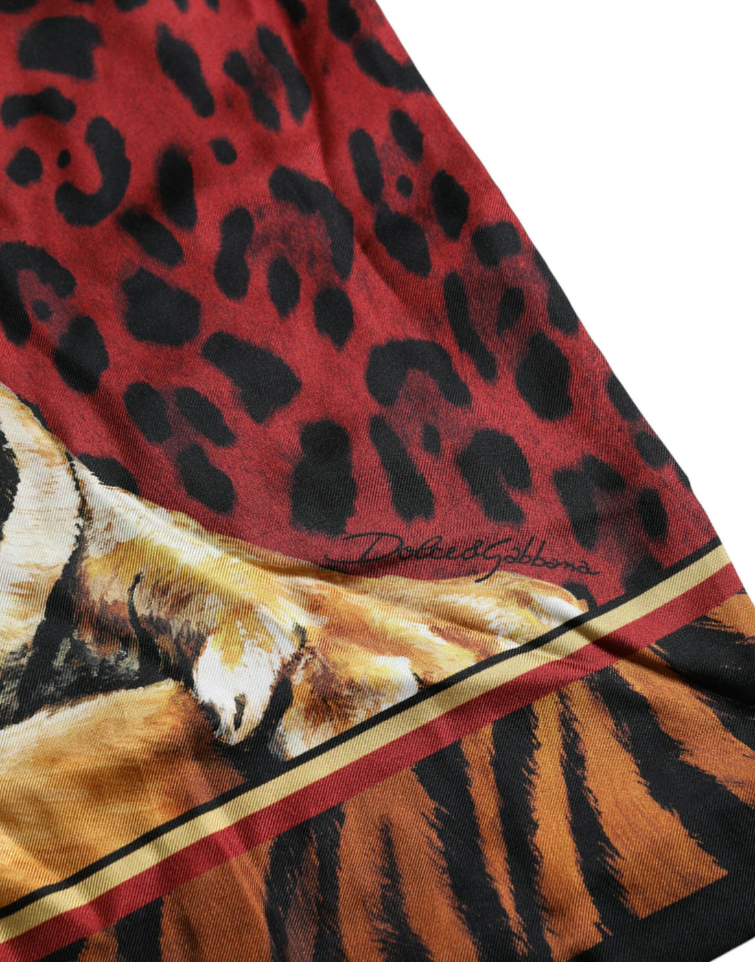 Dolce &amp;amp; Gabbana Flerfärgad Tiger Print Bomull Kortärmad T-shirt