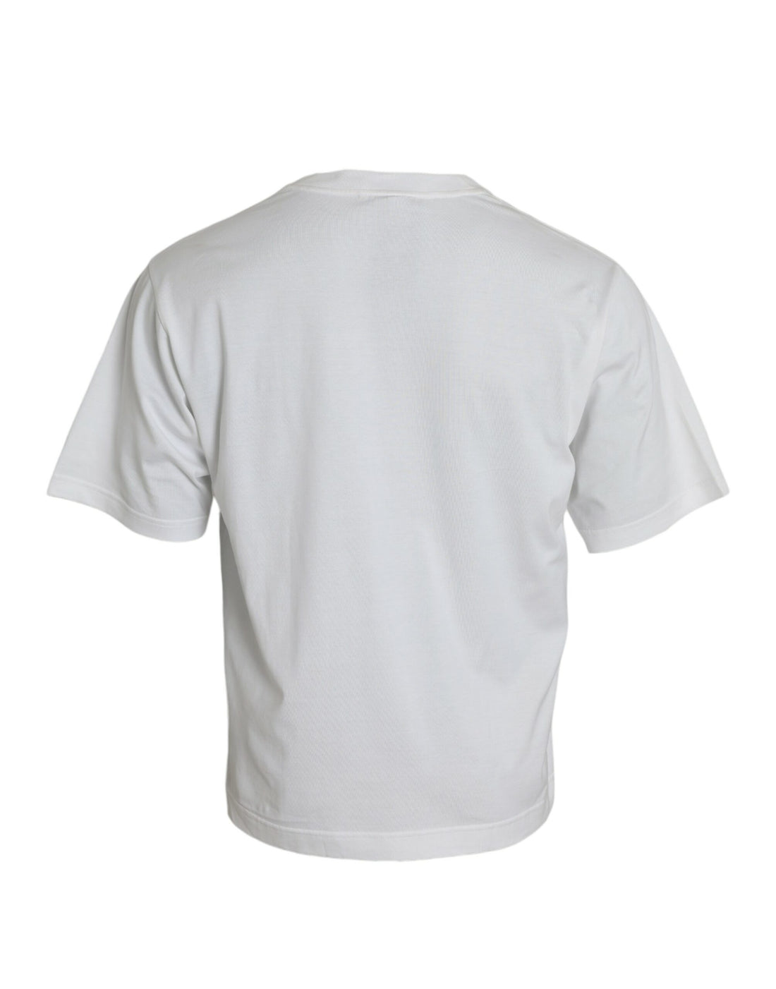 Dolce &amp;amp; Gabbana Vit utsmyckad bomulls-t-shirt med rund halsringning