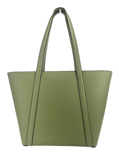 Michael Kors Stor Pratt Axelremsväska med Dragkedja Ljus Salvia