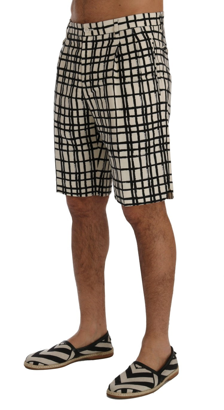 Dolce &amp;amp; Gabbana Vita Svarta Randiga Casual Shorts