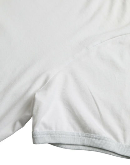 Dolce &amp;amp; Gabbana Vit bomulls-t-shirt med rund hals och kort ärm