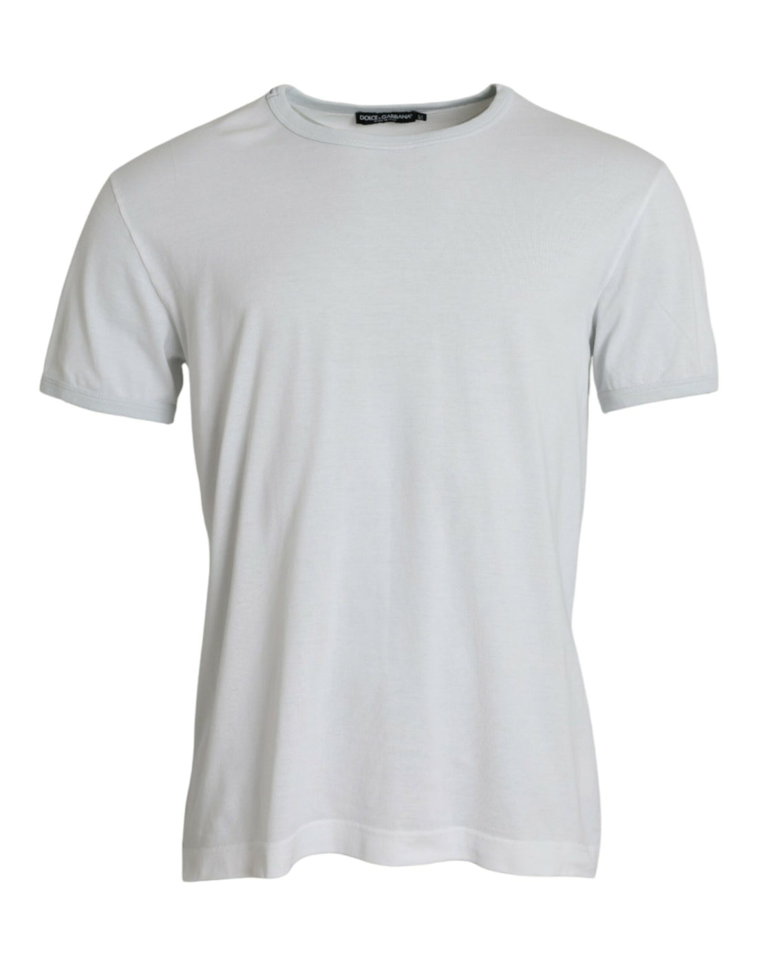 Dolce &amp;amp; Gabbana Vit bomulls-t-shirt med rund hals och kort ärm