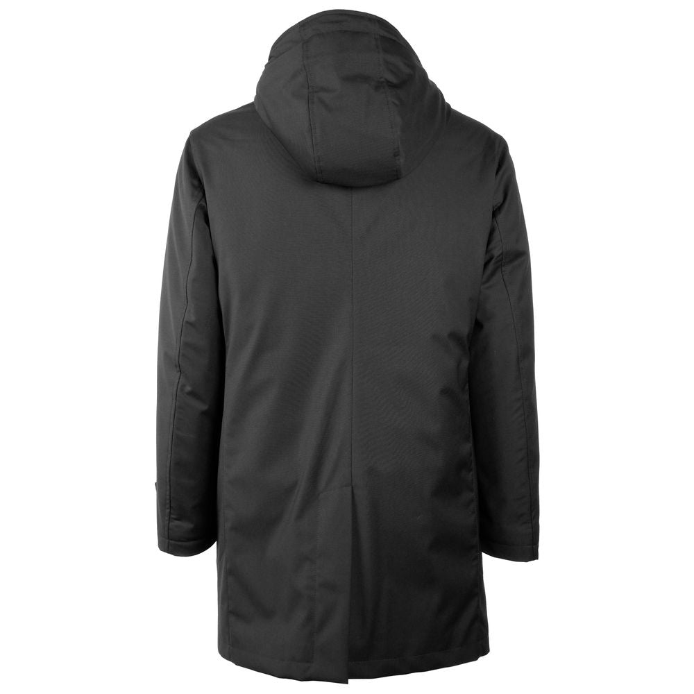 Made in Italy Black Wool Men&