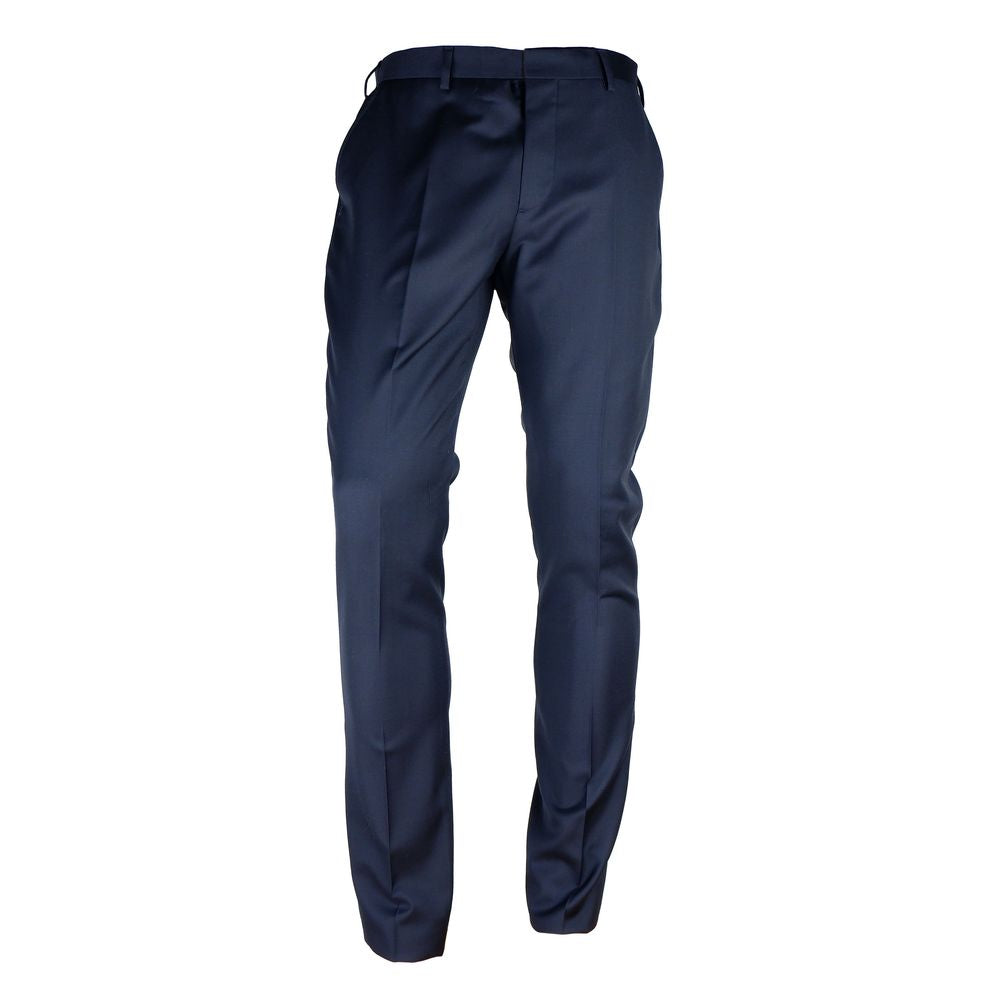Made in Italy Blue Wool Men&