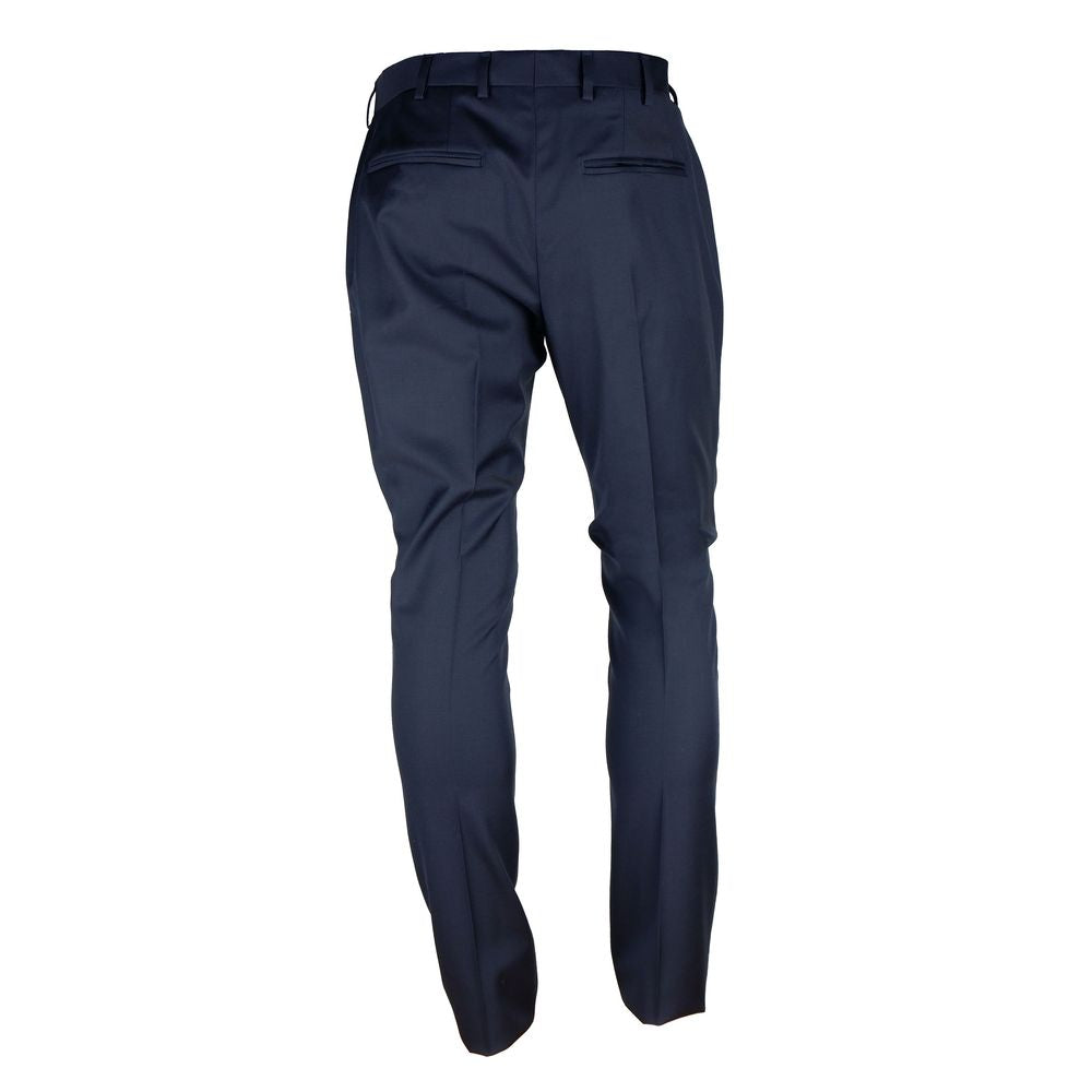 Made in Italy Blue Wool Men&