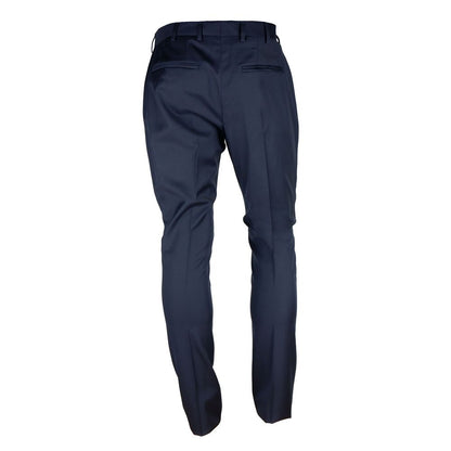 Made in Italy Blue Wool Men&