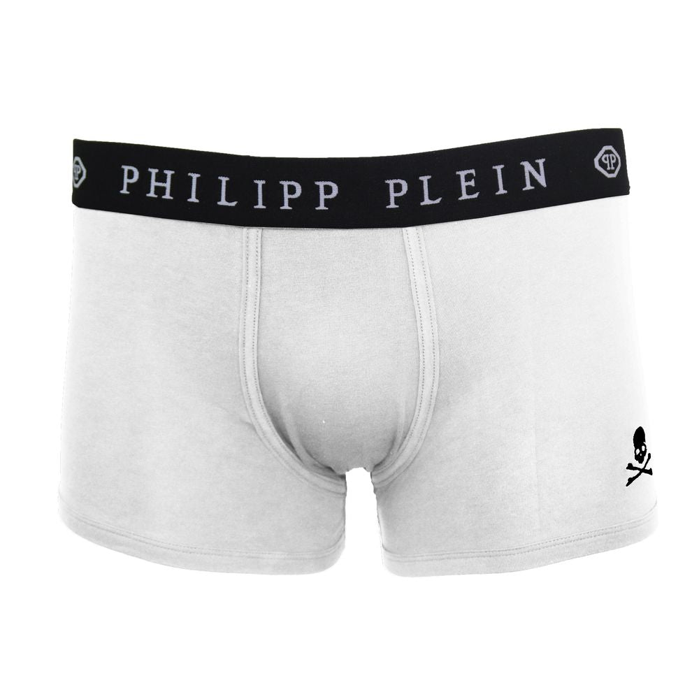 Philipp Plein vita bomullsboxershorts för män