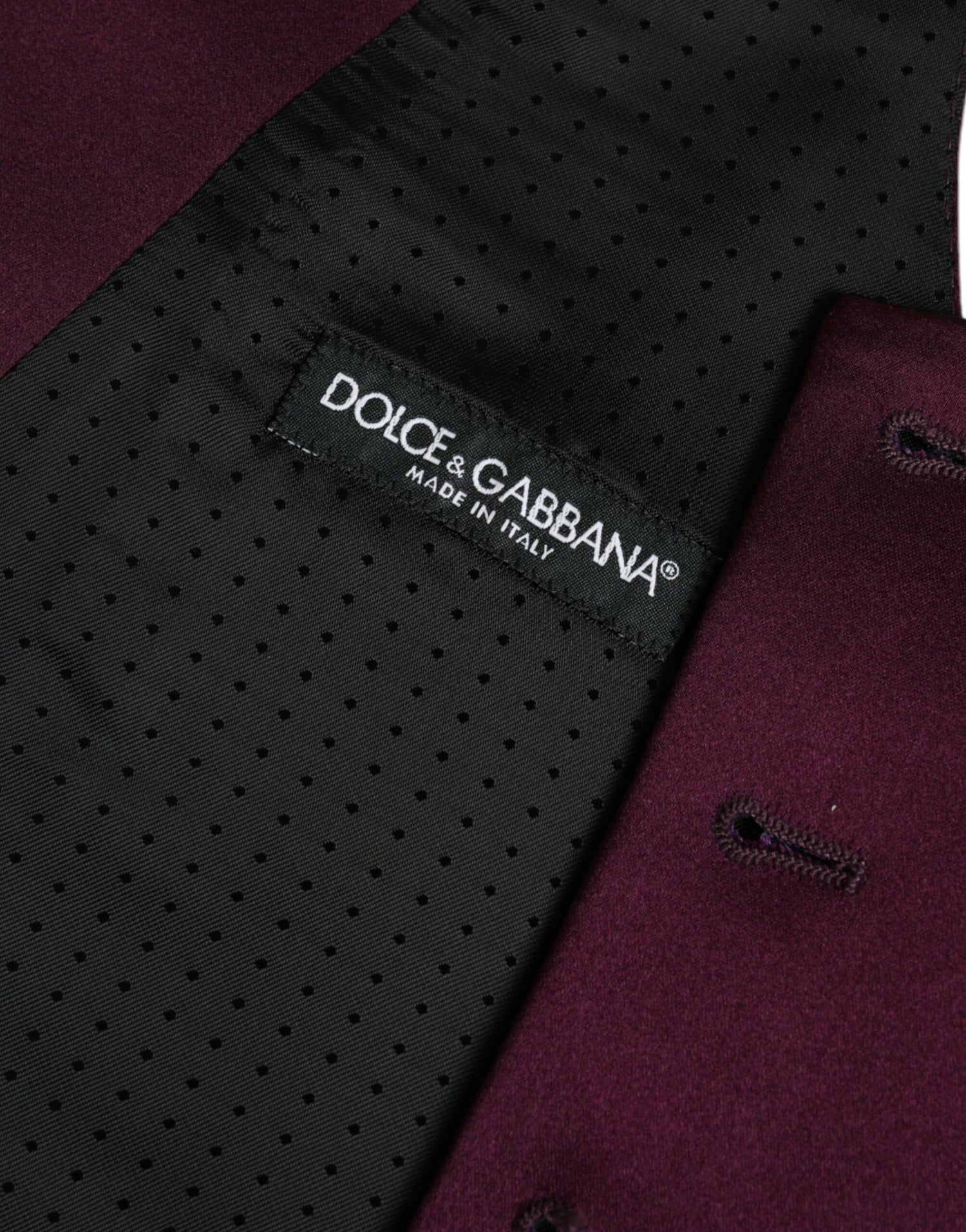 Dolce &amp;amp; Gabbana Rödbrun Satin Sidenväst Klänning Formell Väst